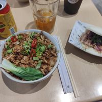 Apple sidra, veggie rice bowl (without eggs), jack bao at Bao's in Porto