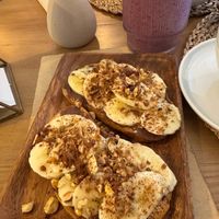 Banana + 'nutella' toast at O Porto dos Gatos in Porto