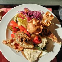 Serving from the buffet at DaTerra - Mercado Beira Rio in Vila Nova De Gaia