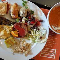 Dish example with a soup at DaTerra - Mercado Beira Rio in Vila Nova De Gaia