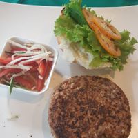 Vege burger at KRI in Dumaguete