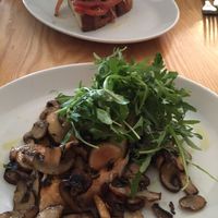 Garlic mushrooms with truffle oil and ciabatta  at Sorella Sorella in Gateshead