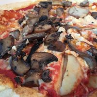 Mushroom & cherry tomato pizza  at Sorella Sorella in Gateshead