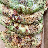 Avocado toast  at Cafe Red in Seattle