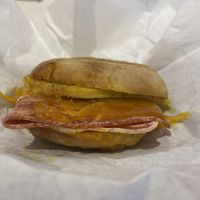 Bacon breakfast sammy  at Cafe Red in Seattle