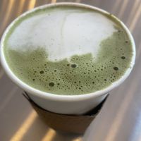 Matcha latte #Veganuary at Cafe Red in Seattle