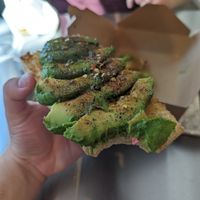 Truly luscious avocado toast.  at Cafe Red in Seattle