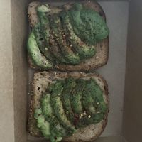 Gluten free avocado toast  at Cafe Red in Seattle