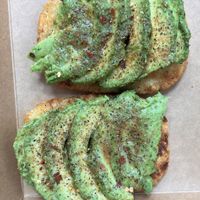 Avocado hashbrowns  at Cafe Red in Seattle