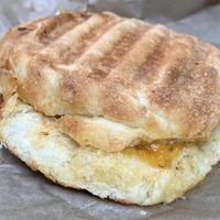 Sausage sandwich  at Cafe Red in Seattle