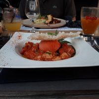 Slow-roasted chilled tomato soup with tomato sorbet (!) at Gaia in Narbonne