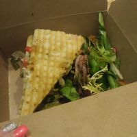 Already ate 1/2 soy sausage panini sandwich at Zola's Cafe in Auburn