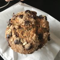 Vegan chocolate chip banana muffin  at Zola's Cafe in Auburn