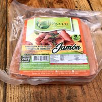 Vegan “ham” (9.600 COP) at Casa Vegetariana in Medellin