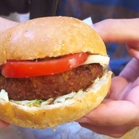 Burger vegan at Yabio - Bellecour in Lyon