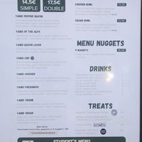 Menu at Yabio - Bellecour in Lyon