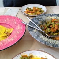 Pasta rellena de pera y ropa veggie at Veggie Penguin in Tenerife