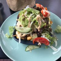 Delicious dish called “Kapsalon” a really must try. 😎 at Effe Anders in Winterswijk