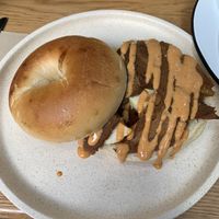 Bacon and Egg Bagel  at Shift Eatery in Surry Hills