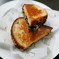 Delicious mushroom toastie at Shift Eatery in Surry Hills