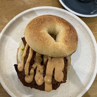 THE BEST VEGAN BACON & EGG BAGEL IN THE WORLD   at Shift Eatery in Surry Hills