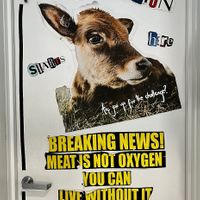 The door to the restroom  at Shift Eatery in Surry Hills