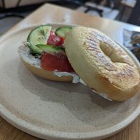 Bagel and lox ❤️ at Shift Eatery in Surry Hills