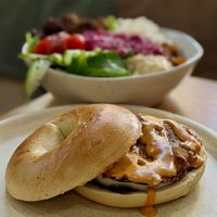 The Best Vegan Bacon & Egg Bagel in the World, Vegan Big Bad Bowl 2.0 at Shift Eatery in Surry Hills