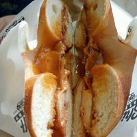 Bacon and egg roll at Shift Eatery in Surry Hills