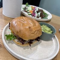 Chickun sandwich with avocado side   at Shift Eatery in Surry Hills