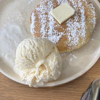 Pancakes with ice creamm  at Shift Eatery in Surry Hills