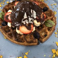 Chia Waffles With Notella at Shift Eatery in Surry Hills