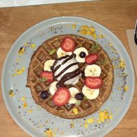 Chia Waffle extrodinaire at Shift Eatery in Surry Hills