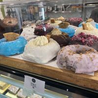 Donuts available with other snack from the counter at Shift Eatery in Surry Hills