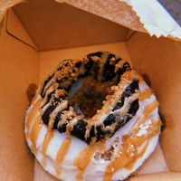 Peanut butter brownie donut 😍 at Shift Eatery in Surry Hills