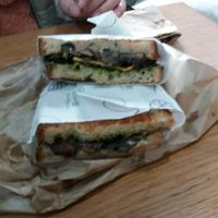 mushroom sandwich at Shift Eatery in Surry Hills