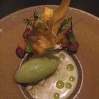 Lime sorbet with vegetables at Librije in Zwolle