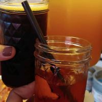 A stout, a lager, and a whiskey  at Federalist Public House in Sacramento