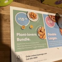 Plant based deal - bread + nuggets  at Panago Pizza in Canmore