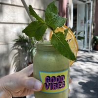 Green mango shake  at Avocado in Barcelona