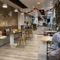 Cute interior. More tables than a lot of places we’ve tried  at Avocado in Barcelona