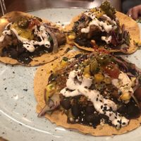 Vegan tacos  at Avocado in Barcelona