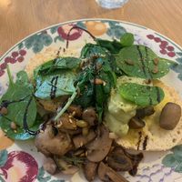 Vegan eggs benedict at The Wilds in North London