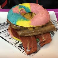 Breakfast bagel :) at Freedom Cakes Bakery in Madrid