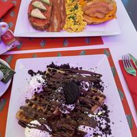 Gofres de cookies y nutella + Brunch tipo 2 #Veganuary at Freedom Cakes Bakery in Madrid