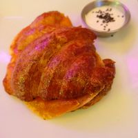 Croissant with jamón 🌱 #Veganuary at Freedom Cakes Bakery in Madrid