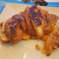 Ham and cheese croissant at Freedom Cakes Bakery in Madrid