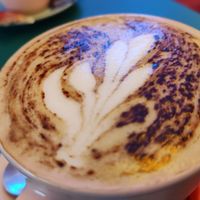 Cappuccino at Freedom Cakes Bakery in Madrid