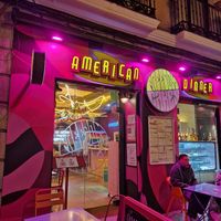 Front door at Freedom Cakes Bakery in Madrid
