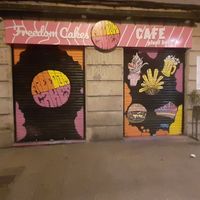 Outside at Freedom Cakes Bakery in Madrid